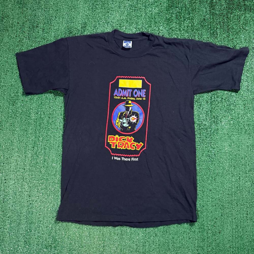Vintage 1990s Dick Tracy Movie Promo T-Shirt Size Large Made in USA